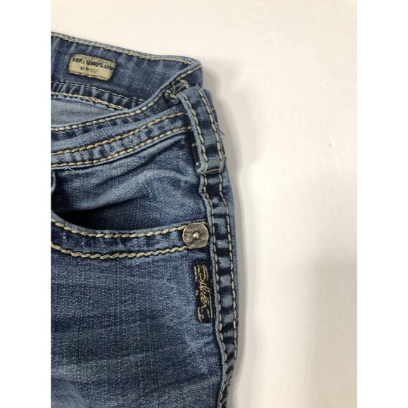 Silver Suki Surplus Women's 29x30 Blue Denim Jeans Bootcut Hemmed - Picture 8 of 8